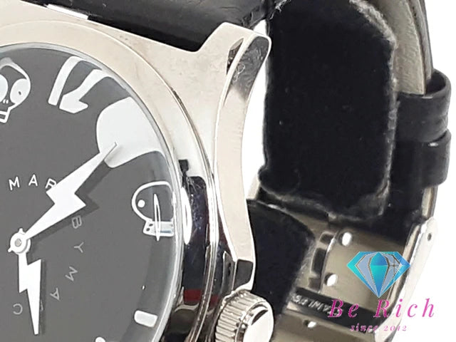 美品 マーク バイ マークジェイコブス MARC BY MARC JACOBS メンズ 腕時計 MBM5021 黒 ブラック SS レザー アナログ クォーツ QZ ウォッチ 【中古】【送料無料】 bt3070
