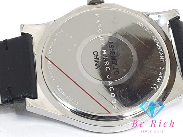 美品 マーク バイ マークジェイコブス MARC BY MARC JACOBS メンズ 腕時計 MBM5021 黒 ブラック SS レザー アナログ クォーツ QZ ウォッチ 【中古】【送料無料】 bt3070