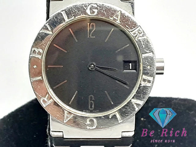 ブルガリ BVLGARI ブルガリブルガリ BB30SS 腕時計 デイト BB30SS 黒 ブラック シルバー SS アナログ クォーツ QZ ウォッチ ボーイズ メンズ レディース  【中古】【送料無料】  bt3072