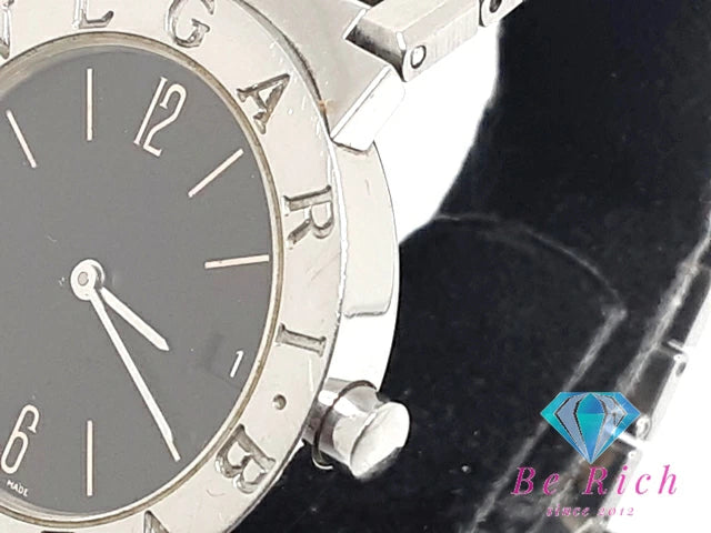 ブルガリ BVLGARI ブルガリブルガリ BB30SS 腕時計 デイト BB30SS 黒 ブラック シルバー SS アナログ クォーツ QZ ウォッチ ボーイズ メンズ レディース  【中古】【送料無料】  bt3072
