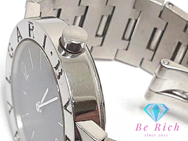 ブルガリ BVLGARI ブルガリブルガリ BB30SS 腕時計 デイト BB30SS 黒 ブラック シルバー SS アナログ クォーツ QZ ウォッチ ボーイズ メンズ レディース  【中古】【送料無料】  bt3072