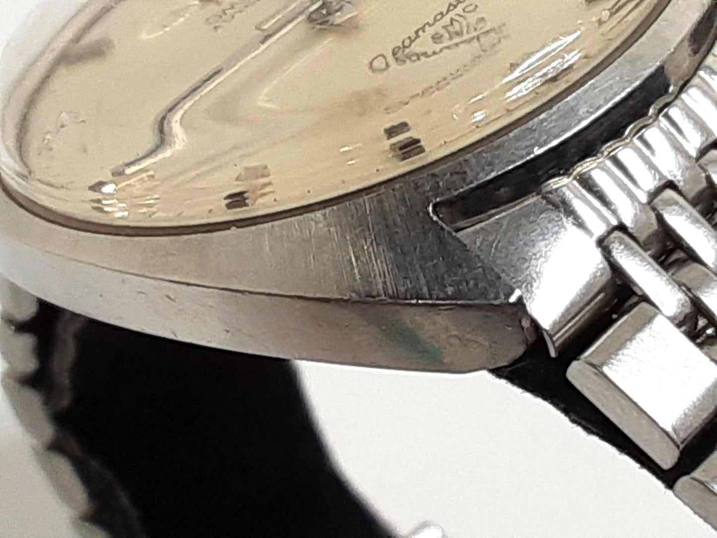 OH 済 オメガ OMEGA シーマスター コスミック 自動巻き メンズ 腕時計 デイト 166.026 シルバー SS ブレス アナログ ウォッチ アンティーク ヴィンテージ Seamaster COSMIC  【中古】【送料無料】 bt3078