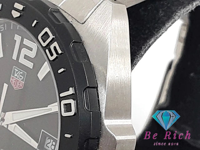タグホイヤー TAG Heuer フォーミュラ 1 メンズ 腕時計 WAZ1110 黒 ブラック シルバー SS ブレス クォーツ QZ ウォッチ FORMULA 1 F1  【中古】【送料無料】 bt3086