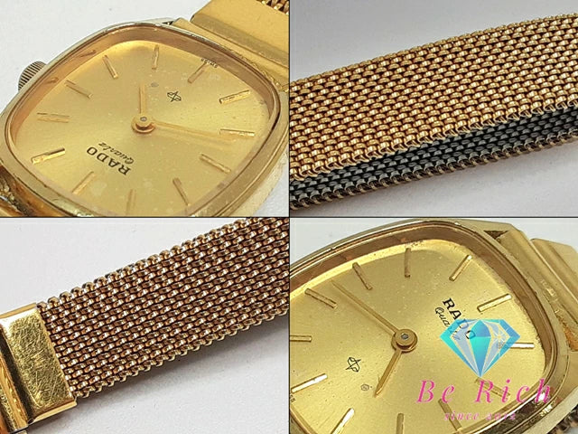 ラドー RADO フローレンス レディース 腕時計 322.3764.4 黒 ブラック シルバー SS ブレス アナログ クォーツ ウォッチ FLORENCE 【中古】【送料無料】 bt3114