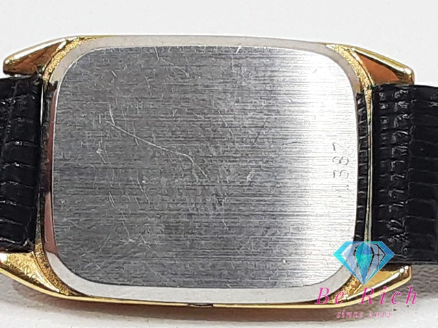 オメガ OMEGA デ ヴィル レディース 腕時計 プッシュ リュウズ ゴールド 黒 ブラック SS レザー ブレス アナログ クォーツ QZ ウォッチ DE VILLE デビル 【中古】【送料無料】 bt3092