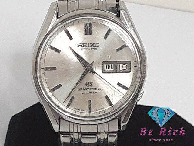 OH済 グランド セイコー Grand Seiko 6246-9001 後期 自動巻き メンズ 腕時計 デイデイト シルバー SS ブレス アナログ オートマ AT ウォッチ ヴィンテージ アンティーク 62 GS   【中古】【送料無料】 bt3093