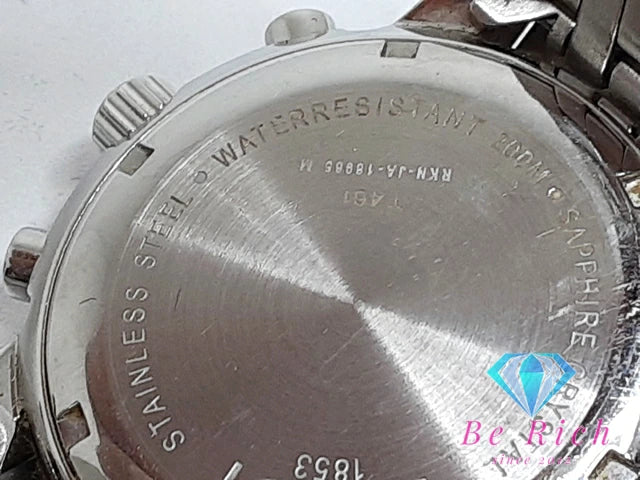 ティソ TISSOT クロノグラフ メンズ 腕時計 デイト T461 黒 ブラック シルバー SS ブレス アナログ クォーツ QZ ウォッチ  【中古】【送料無料】bt3097
