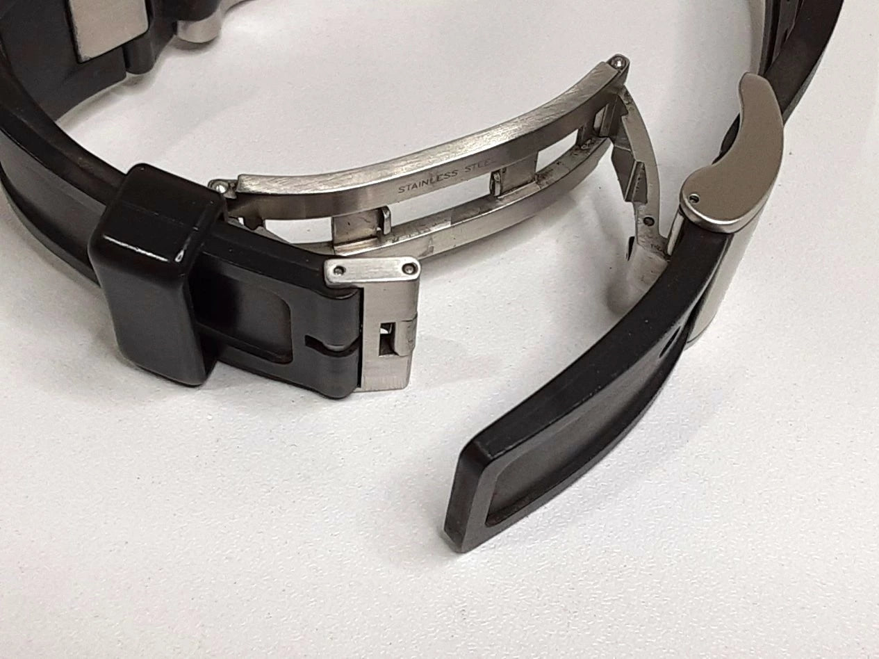 OH 仕上げ 済 ブルガリ BVLGARI エルゴン EG40S 自動巻き メンズ 腕時計 デイト カーボン ブラック 黒 SS ラバー ブレス アナログ オートマ AT ウォッチ 樹脂 Ergon  【中古】【送料無料】  bt3098