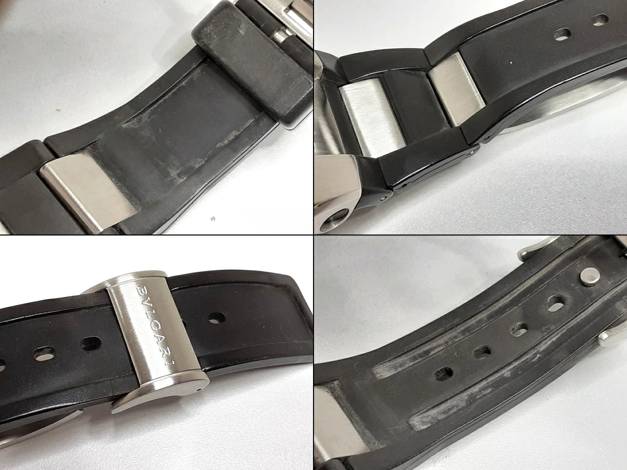 OH 仕上げ 済 ブルガリ BVLGARI エルゴン EG40S 自動巻き メンズ 腕時計 デイト カーボン ブラック 黒 SS ラバー ブレス アナログ オートマ AT ウォッチ 樹脂 Ergon  【中古】【送料無料】  bt3098