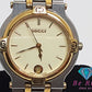 グッチ GUCCI メンズ 腕時計 デイト 9000 M 黒 アイボリー シルバー ゴールド SS ブレス アナログ クォーツ QZ ウォッチ 【中古】【送料無料】 bt3100