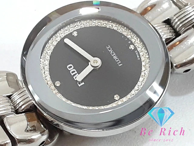 ラドー RADO フローレンス レディース 腕時計 322.3764.4 黒 ブラック シルバー SS ブレス アナログ クォーツ ウォッチ FLORENCE 【中古】【送料無料】 bt3114