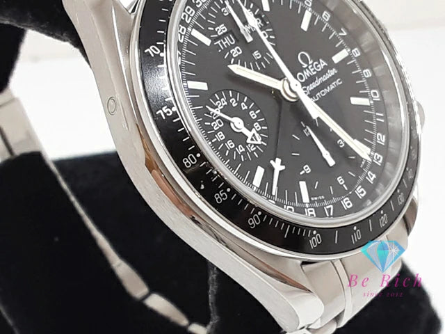 OH 仕上げ済 オメガ OMEGA スピードマスター マーク40 コスモス クロノグラフ 自動巻き メンズ 腕時計 デイデイト 3520.50 ブラック 黒 シルバー SS ブレス オートマ AT アナログ ウォッチ  【中古】【送料無料】  bt3221