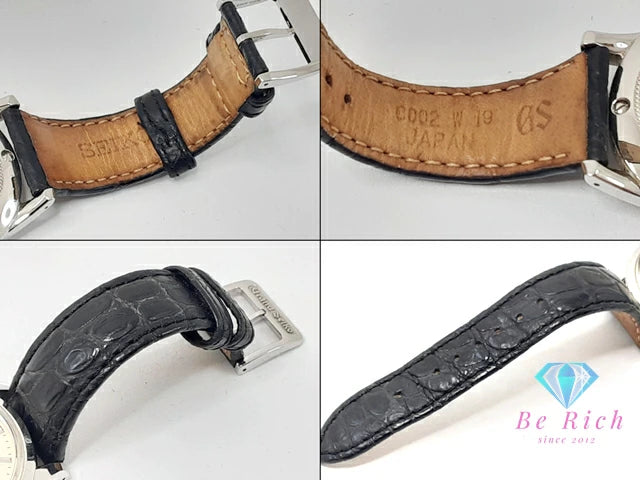 グランド セイコー Grand SEIKO メカニカル SBGW231 9S64-00A0 手巻き メンズ 腕時計 白 ホワイト ブラック 黒 SS レザー ブレス アナログ ウォッチ GS 【中古】【送料無料】 bt3245