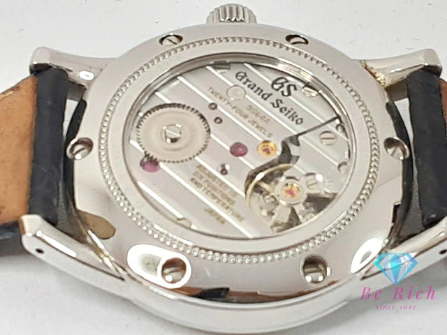グランド セイコー Grand SEIKO メカニカル SBGW231 9S64-00A0 手巻き メンズ 腕時計 白 ホワイト ブラック 黒 SS レザー ブレス アナログ ウォッチ GS 【中古】【送料無料】 bt3245