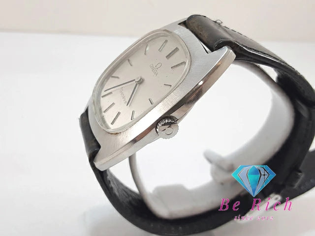 オメガ OMEGA ジュネーブ 手巻き メンズ 腕時計 111.0123 Cal.625 シルバー ブラック 黒 SS レザー ブレス アナログ ウォッチ アンティーク ヴィンテージ Geneve  【中古】【送料無料】 bt3270