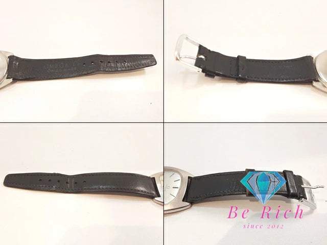 オメガ OMEGA ジュネーブ 手巻き メンズ 腕時計 111.0123 Cal.625 シルバー ブラック 黒 SS レザー ブレス アナログ ウォッチ アンティーク ヴィンテージ Geneve  【中古】【送料無料】 bt3270