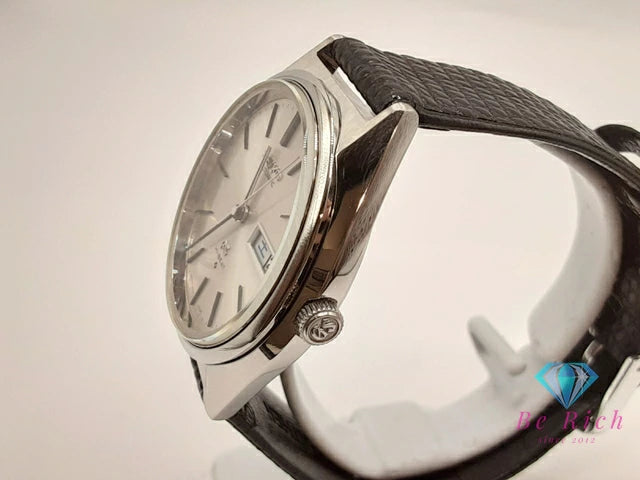 OH 仕上げ 済 グランド セイコー Grand Seiko ハイビート 5646-7010 自動巻き メンズ 腕時計 デイデイト シルバー ブラック 黒 SS レザー ブレス AT オートマ アナログ ウォッチ GS 56GS アンティーク 【中古】【送料無料】 bt3276