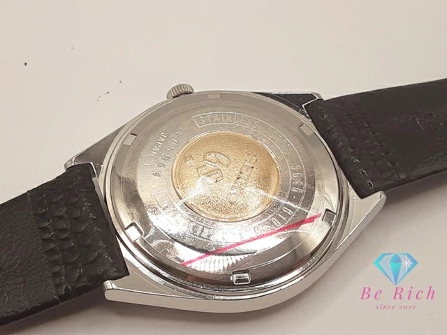 OH 仕上げ 済 グランド セイコー Grand Seiko ハイビート 5646-7010 自動巻き メンズ 腕時計 デイデイト シルバー ブラック 黒 SS レザー ブレス AT オートマ アナログ ウォッチ GS 56GS アンティーク 【中古】【送料無料】 bt3276