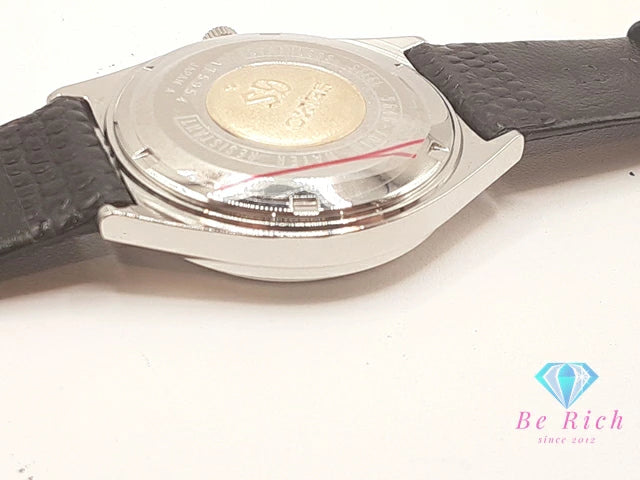 OH 仕上げ 済 グランド セイコー Grand Seiko ハイビート 5646-7010 自動巻き メンズ 腕時計 デイデイト シルバー ブラック 黒 SS レザー ブレス AT オートマ アナログ ウォッチ GS 56GS アンティーク 【中古】【送料無料】 bt3276