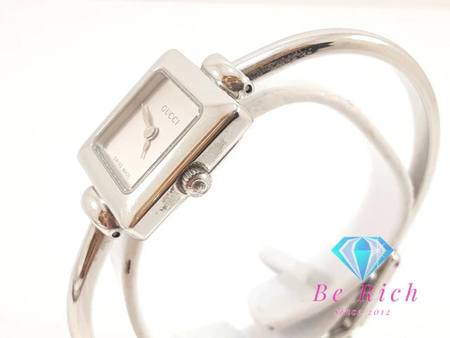 グッチ GUCCI レディース 腕時計 バングル ウォッチ 1000L スクエア シルバー SS ブレス アナログ クォーツ QZ 【中古】【送料無料】 bt3282