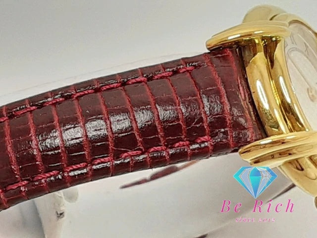 フェンディ FENDI レディース 腕時計 350L ラウンド 白 ホワイト シルバー ボルドー SS レザー ブレス アナログ クォーツ QZ ウォッチ ズッカ ロゴ 【中古】【送料無料】 bt3291