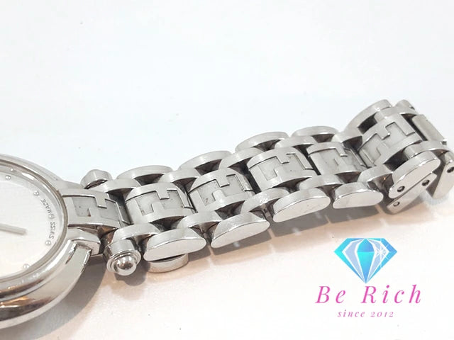 フェンディ FENDI オロロジ レディース 腕時計 750L ラウンド 白 ホワイト シルバー SS ブレス アナログ クォーツ QZ ウォッチ ズッカ ロゴ 【中古】【送料無料】 bt3302