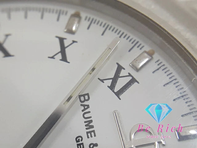ボーム ＆ メルシエ BAUME & MERCIER リヴィエラ メンズ 腕時計 デイト 5131 白 ホワイト シルバー SS ブレス アナログ クオーツ QZ ウォッチ リビエラ   【中古】【送料無料】 bt3304