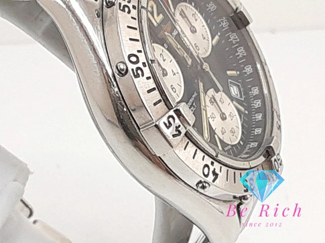 ブライトリング BREITLING コルト クロノグラフ メンズ 腕時計 デイト A53035 黒 ブラック シルバー SS ブレス アナログ クオーツ QZ ウォッチ Colt  【中古】【送料無料】 bt3306