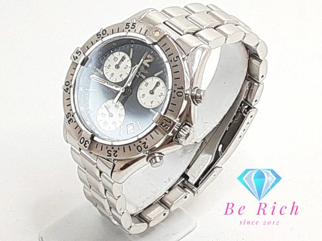 ブライトリング BREITLING コルト クロノグラフ メンズ 腕時計 デイト A53035 黒 ブラック シルバー SS ブレス アナログ クオーツ QZ ウォッチ Colt  【中古】【送料無料】 bt3306