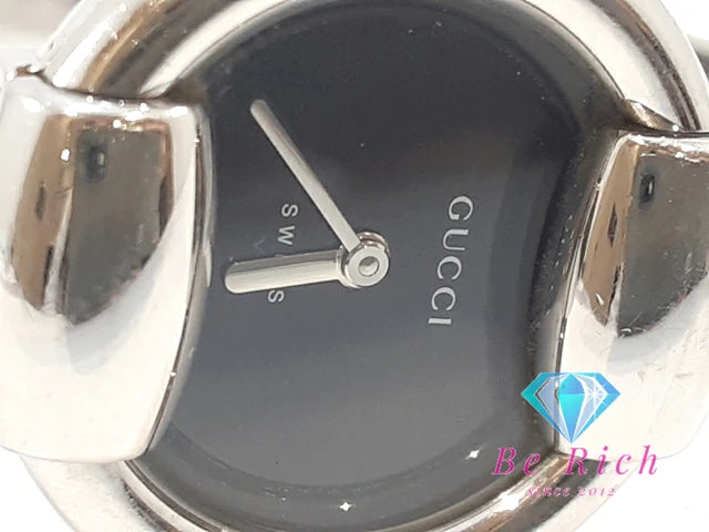 グッチ GUCCI レディース 腕時計 バングル ウォッチ 1400L ラウンド 黒