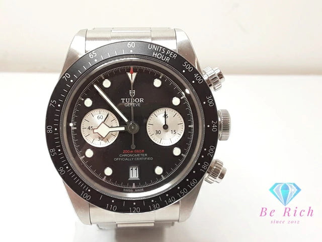 チューダー TUDOR ヘリテージ ブラック ベイ クロノ 79360N 自動巻き メンズ 腕時計 デイト 黒 SS ブレス オートマ AT アナログ ウォッチ チュードル BLACK BAY 【中古】【送料無料】 bt3315