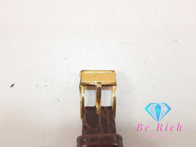 グッチ GUCCI レディース 腕時計 アイボリー ブラウン 茶 SS レザー シェリー アナログ クォーツ QZ ウォッチ オールド ヴィンテージ アンティーク  【中古】【送料無料】 bt3321