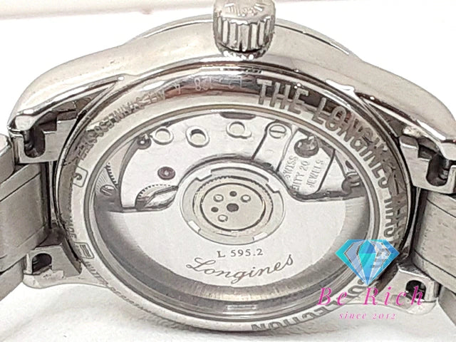 ロンジン LONGINES マスターコレクション 自動巻き レディース 腕時計 デイト L2.128.4.77.6 ホワイト シルバー SS ブレス アナログ オートマ AT ウォッチ   【中古】【送料無料】 bt3327