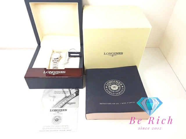 ロンジン LONGINES マスターコレクション 自動巻き レディース 腕時計 デイト L2.128.4.77.6 ホワイト シルバー SS ブレス アナログ オートマ AT ウォッチ   【中古】【送料無料】 bt3327