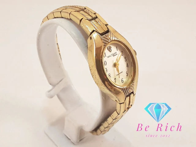 ウォルサム WALTHAM レディース 腕時計 PC21A2-377 1P ダイヤモンド 白 ホワイト ゴールド SS GP アナログ クオーツ QZ ウォッチ  【中古】【送料無料】 bt3328