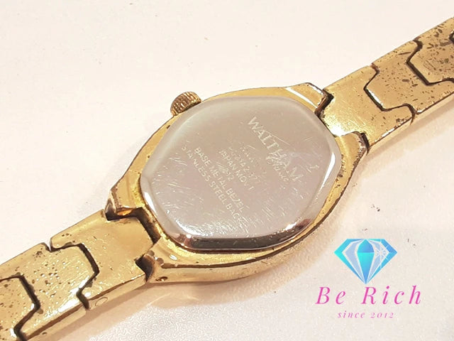 ウォルサム WALTHAM レディース 腕時計 PC21A2-377 1P ダイヤモンド 白 ホワイト ゴールド SS GP アナログ クオーツ QZ ウォッチ  【中古】【送料無料】 bt3328