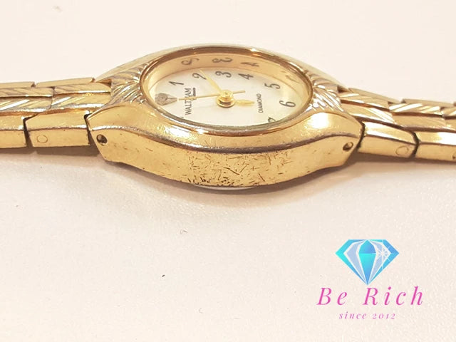 ウォルサム WALTHAM レディース 腕時計 PC21A2-377 1P ダイヤモンド 白 ホワイト ゴールド SS GP アナログ クオーツ QZ ウォッチ  【中古】【送料無料】 bt3328