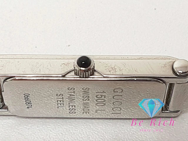 グッチ GUCCI レディース 腕時計 バングル ウォッチ 1500L シルバー SS ブレス レクタンギュラー アナログ クォーツ QZ 【中古】【送料無料】 bt3329