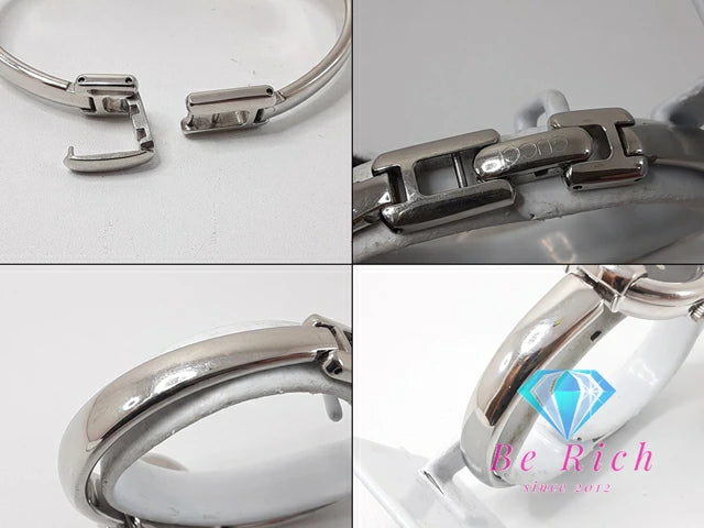 グッチ GUCCI レディース 腕時計 バングル ウォッチ 1400L ラウンド 黒 ブラック SS シルバー アナログ クォーツ QZ 【中古】【送料無料】 bt3332