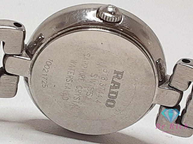 ラドー RADO フローレンス レディース 腕時計 318.3744.4 黒 ブラック シルバー SS ブレス アナログ クォーツ ウォッチ FLORENCE 【中古】【送料無料】 bt3334