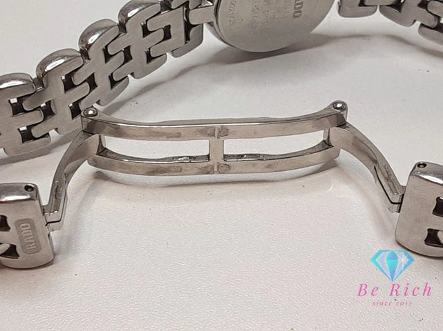 ラドー RADO フローレンス レディース 腕時計 318.3744.4 黒 ブラック シルバー SS ブレス アナログ クォーツ ウォッチ FLORENCE 【中古】【送料無料】 bt3334