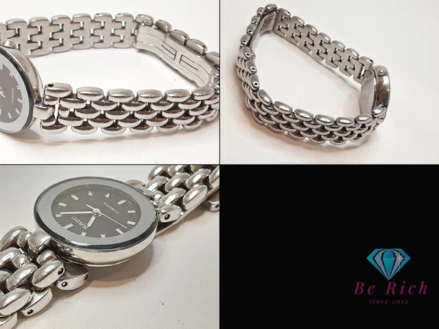 ラドー RADO フローレンス レディース 腕時計 318.3744.4 黒 ブラック シルバー SS ブレス アナログ クォーツ ウォッチ FLORENCE 【中古】【送料無料】 bt3334