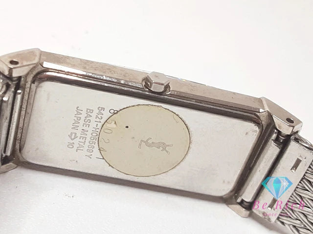 イヴ サンローラン YVES SAINT LAURENT レディース 腕時計 5421-H05569Y 黒 ブラック シルバー SS ブレス YSL ロゴ アナログ クォーツ QZ ウォッチ 【中古】【送料無料】 bt3336