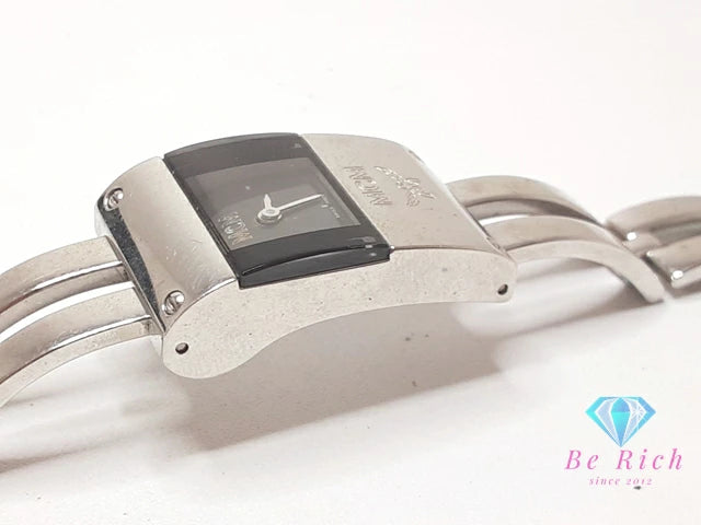 MCM エムシーエム レディース 腕時計 MC1185L 黒 ブラック シルバー SS ブレス ロゴ アナログ クォーツ QZ ウォッチ 【中古】【送料無料】 bt3337