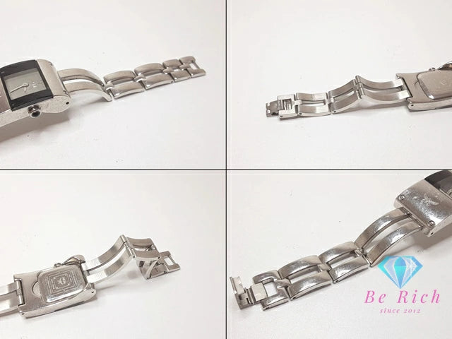 MCM エムシーエム レディース 腕時計 MC1185L 黒 ブラック シルバー SS ブレス ロゴ アナログ クォーツ QZ ウォッチ 【中古】【送料無料】 bt3337