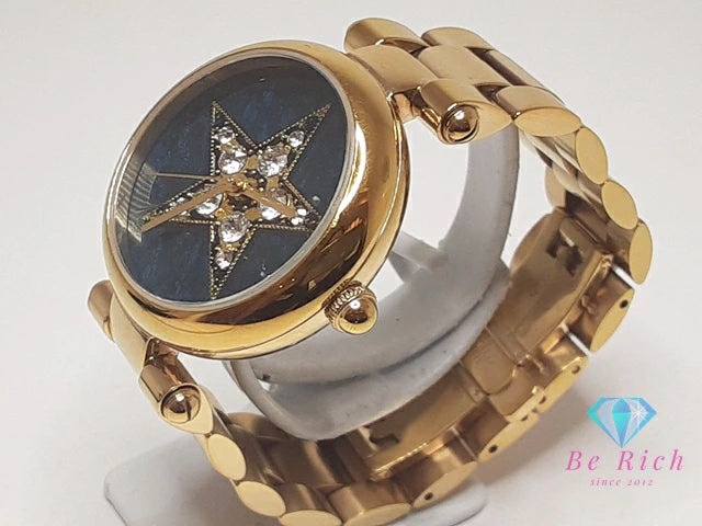 マークジェイコブス MARC JACOBS ドッティー レディース 腕時計 MJ3478 クリスタル スタッズ ＆ スター 緑 ディープ グリーン ゴールド SS GP ブレス アナログ クォーツ QZ ウォッチ Dotty   【中古】【送料無料】 bt3338