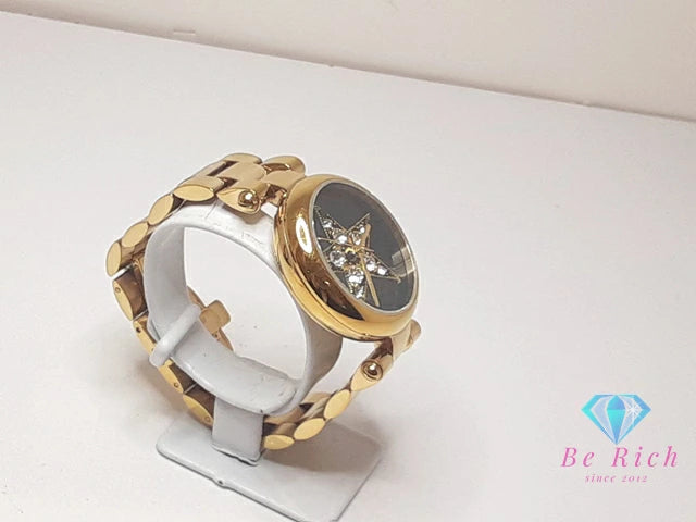 マークジェイコブス MARC JACOBS ドッティー レディース 腕時計 MJ3478 クリスタル スタッズ ＆ スター 緑 ディープ グリーン ゴールド SS GP ブレス アナログ クォーツ QZ ウォッチ Dotty   【中古】【送料無料】 bt3338
