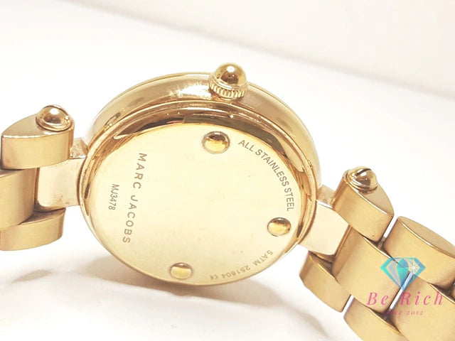 マークジェイコブス MARC JACOBS ドッティー レディース 腕時計 MJ3478 クリスタル スタッズ ＆ スター 緑 ディープ グリーン ゴールド SS GP ブレス アナログ クォーツ QZ ウォッチ Dotty   【中古】【送料無料】 bt3338