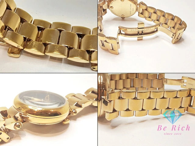 マークジェイコブス MARC JACOBS ドッティー レディース 腕時計 MJ3478 クリスタル スタッズ ＆ スター 緑 ディープ グリーン ゴールド SS GP ブレス アナログ クォーツ QZ ウォッチ Dotty   【中古】【送料無料】 bt3338