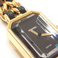 シャネル CHANEL プルミエール M H0001 レディース 腕時計 GP レザー 黒 ブラック ゴールド アナログ クォーツ QZ ウォッチ 【中古】【送料無料】 bt3341